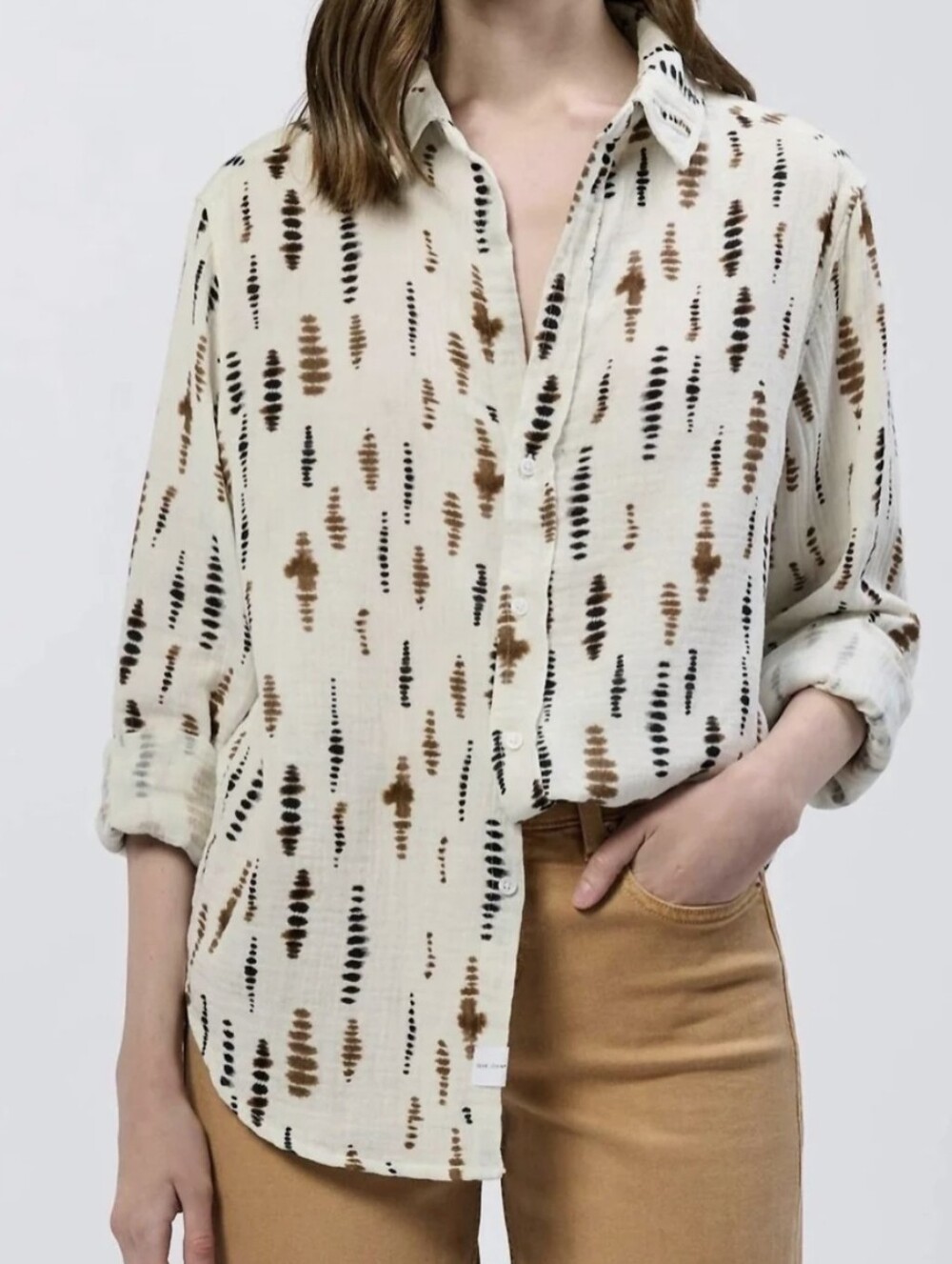 DEAR JOHN DENIM Galina Novelty Shirt in Mozambique,gauze 100% Cotton Fall Medium - Picture 5 of 13